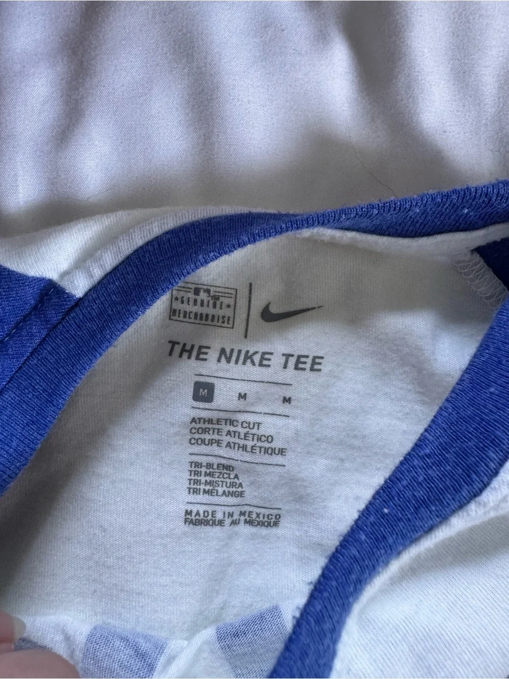 Nike Chicago Cubs Raglan 3/4 Sleeve Tri-Blend T-Shirt Women’s Medium MLB